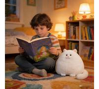 kivrimlarv Stuffed Cat - Soft Cute Soothing Toy, Realistic Cat with, Home Decor for Children Kids Boys Girls Youth Teens Men Women Son Daughter Family Friends