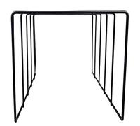 kivrimlarv Vinyl Record Storage - Black Iron Desktop Stand, Multi-Purpose Storage Holder for Records, Books, Bills, Mail, and Documents, Organizer Rack for Office Home Desktop or Living Room