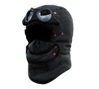 kivrimlarv Winter Hat for Men - Thick Warm Headwear with Removable Goggles and Face, Windproof Cold Weather Hat for Riding, Camping, Cycling, Running, Motorcycle, Snowboarding, Hiking Adventure