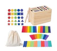 kivrimlarv Wooden Shape Sorter Toy, Sensory Matching Plug-in Games, Colorful Wooden Shape Sorter, Motor Skills Development Toy for 6-18 Months Old Boys, Early Learning Puzzle for Toddler