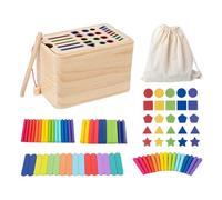 kivrimlarv Wooden Shape Sorter Toy, Sensory Matching Plug-in Games, Colorful Wooden Shape Sorter, Motor Skills Development Toy for 6-18 Months Old Boys, Early Learning Puzzle for Toddler