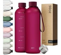 KIVY Botella de Agua Tritan 1,5 L - Estanca & Apto para Lavavajillas - Para Deporte, Gimnasio, Escuela y Oficina - Botella Deporte - Garrafa de Agua para Gym - Botellas Agua 1,5 L -Sin BPA