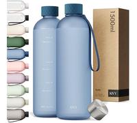 KIVY Botella de Agua Tritan 1,5 L - Estanca & Apto para Lavavajillas - Para Deporte, Gimnasio, Escuela y Oficina - Botella Deporte - Garrafa de Agua para Gym - Botellas Agua 1,5 L -Sin BPA