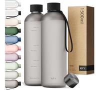 KIVY Botella de Agua Tritan 1,5 L - Estanca & Apto para Lavavajillas - Para Deporte, Gimnasio, Escuela y Oficina - Botella Deporte - Garrafa de Agua para Gym - Botellas Agua 1,5 L -Sin BPA