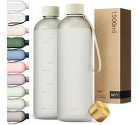 KIVY Botella de Agua Tritan 1,5 L - Estanca & Apto para Lavavajillas - Para Deporte, Gimnasio, Escuela y Oficina - Botella Deporte - Garrafa de Agua para Gym - Botellas Agua 1,5 L -Sin BPA