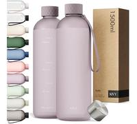 KIVY Botella de Agua Tritan 1,5 L - Estanca & Apto para Lavavajillas - Para Deporte, Gimnasio, Escuela y Oficina - Botella Deporte - Garrafa de Agua para Gym - Botellas Agua 1,5 L -Sin BPA