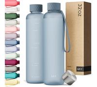 KIVY Botella de Agua Tritan 1 L - Estanca & Apto para Lavavajillas - Para Deporte, Gimnasio, Escuela y Oficina - Botella Deporte - Garrafa de Agua para Gym - Botellas Agua 1 L - Sin BPA - Azul