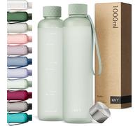 KIVY Botella de Agua Tritan 1 L - Estanca & Apto para Lavavajillas - Para Deporte, Gimnasio, Escuela y Oficina - Botella Deporte - Garrafa de Agua para Gym - Botellas Agua 1 L - Sin BPA - Verde