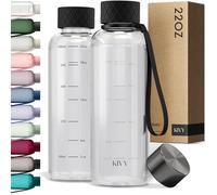 KIVY Botella de Agua Tritan 650 ml [Sin BPA] - Estanca & Apto para Lavavajillas - Botella Agua para Niños y Adultos - Para Deporte, Escuela y Oficina - Botellas Pequeña 650 ml - Rojo