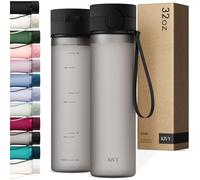 KIVY Botella Tritan con tapa abatible, 1 l, a prueba de fugas y roturas, sin BPA, con tapa plegable y apta para bebidas carbonatadas, para deportes, oficina y ocio