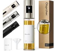 KIVY Pulverizador de aceite de vidrio para cocinar, botella de spray de aceite y vinagre precisa para alimentos, incluye embudo, perfecto para cocinar y freidora de aire (vidrio)