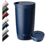 KIVY Termo de Café 350ml [CIERRE QUICK PRESS] - Vaso Termico - Taza Termica Llevar - Para Bebidas Frías & Calientes - Travel Mug - Sin BPA & A Prueba de Fugas - Doble Pared & Acero Inoxidable - Bleu