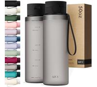 KIVY Tritan Botella de Agua 1.5L [IRROMPIBLE] - Water Bottle Sin BPA para Gimnasio, Gym & Deporte - Garrafa Reutilizable de Plástico Apto Lavavajillas - Cantimplora Deportiva, Oficina y Escuela