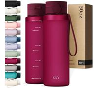 KIVY Tritan Botella de Agua 1.5L [IRROMPIBLE] - Water Bottle Sin BPA para Gimnasio, Gym & Deporte - Garrafa Reutilizable de Plástico Apto Lavavajillas - Cantimplora Deportiva, Oficina y Escuela