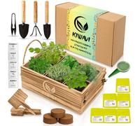 Kiwavi Mini Huerto Urbano para Interior - Kit de Cultivo de Plantas Aromáticas y Culinarias (Albahaca, Perejil, Cilantro, Hierbabuena, Eneldo, Tomillo) | Huerto en Casa con Semillas