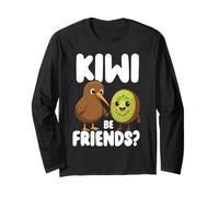 Kiwi Be Friends Cute Kiwi Amistad Bird Fruit Manga Larga