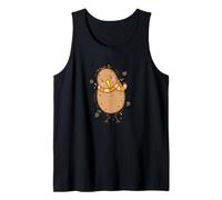 Kiwi Bird con Bufanda Fruta Animal Camiseta sin Mangas