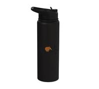 Kiwi Bird Heartbeat Pulse ECG Nueva Zelanda Animal Kiwi Stainless Steel Insulated Water Bottle