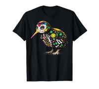 Kiwi Bird Mexican Sugar Skull Calavera Viva México Fiesta Camiseta