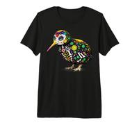 Kiwi Bird Mexican Sugar Skull Calavera Viva México Fiesta Camiseta Premium