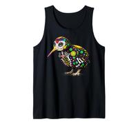 Kiwi Bird Mexican Sugar Skull Calavera Viva México Fiesta Camiseta sin Mangas