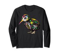 Kiwi Bird Mexican Sugar Skull Calavera Viva México Fiesta Manga Larga