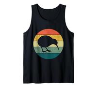 Kiwi Bird Retro Vintage Sunset Nueva Zelanda Animal Bird Camiseta sin Mangas
