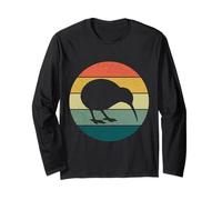 Kiwi Bird Retro Vintage Sunset Nueva Zelanda Animal Bird Manga Larga