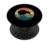 Kiwi Bird Retro Vintage Sunset Nueva Zelanda Animal Bird PopSockets PopGrip Adhesivo