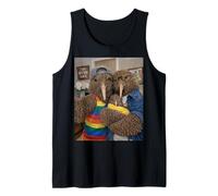 Kiwi Bird Two Moms Life Selfie Día de la Madre Queer Mom Pride Camiseta sin Mangas