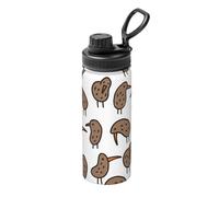 Kiwi Birds - Botellas de agua de acero inoxidable con estampado lindo de 18 onzas, hervidor deportivo aislado para ciclismo, gimnasio, al aire libre, para hombres y mujeres