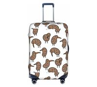Kiwi Birds - Funda para maleta, elástica, lavable, antiarañazos, varios tamaños, Blanco, M