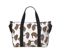 Kiwi Birds - Lindas bolsas de viaje para mujer, bolsa de gimnasio deportiva, bolsa de lona para entrenamiento, durante la noche, Black, Talla única