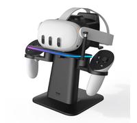 KIWI design Base de Carga para Accesorios Meta Quest 3S/Quest 3/Quest 2/Quest Pro, Acreditadas por Meta