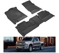 Kiwi Master Alfombrillas de Coche compatibles con Chevy SilveradoGMC Sierra 1500 Crew Cab, 2015-2019 SilveradoSierra 25003500 HD Crew Cab Front 2nd Seat 2 Filas para Todo Tipo de Clima, Color Negro