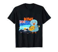 Kiwi Nueva Zelanda Guitarra - NZ Música Aotearoa Folk Camiseta
