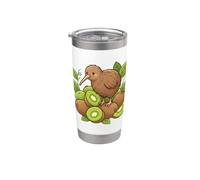 Kiwi Pájaro Fruta Naturaleza Animal Nueva Zelanda Vaso térmico de acero inoxidable de doble pared