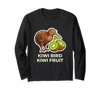 Kiwi Pájaro Kiwi Fruta Animal Naturaleza Manga Larga