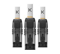 KIWI Pen, cartucho, accesorios para el e-cigarrillo, 1,8 ml, paquete de 3, color negro, sin nicotina