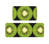 Kiwi Slice - Juego de 2 tapetes antideslizantes para cocina, hogar, oficina, lavandería