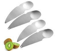 Kiwi Spoon,Cuchillo De Fruta,Kiwi Cortador Cuchara,Cortador Pelador,Rebanador Cuchillo Para Cortar,Verduras Cortador,Cortador De Kiwi De Acero Inoxidable,Para Cortar Kiwis,Manzanas,Pomelos,4PC,Kiuiom