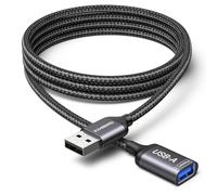 KiwiBird alargador usb, cable usb macho hembra 2 metros extension cable alargo prolongador extensor extender carga datos compatible con TV PS5 coche teclado ratón impresora disco duro externo escáner