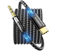 KiwiBird Cable auxiliar coche tipo c, jack 3,5 mm aux to USB C 1,2 m con DAC Hi-Fi para auriculares, altavoces compatible con iPhone 16 15 Plus Pro Max Galaxy S24 S23 pixel teléfono movil android