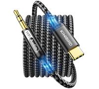 KiwiBird Cable auxiliar coche tipo c, jack 3,5 mm aux to USB C 1,2 m con DAC Hi-Fi para auriculares, altavoces compatible con iPhone 16 15 Plus Pro Max Galaxy S24 S23 pixel teléfono movil android