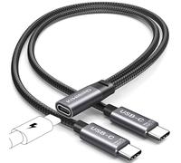 KiWiBiRD Divisor USB C 1 a 2, Adaptador Tipo C Macho con Doble Cable, Solo Carga, Compatible con iPhone 17 Air Pro MAX 16 15 Plus Pro MAX iPad Air Pro Galaxy S25 S24 teléfonos Android Power Bank