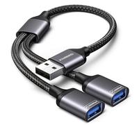 KiwiBird duplicador USB splitter con cable divisor de 1 macho a 2 hembras