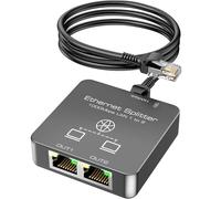 KiWiBiRD ethernet Splitter 1 a 2, duplicador ladron ethernet Switch RJ45 HUB 2 Puertos Divisor Internet LAN 1000Mbps Compatible con Cat 8 7 6 5e 5 Router PC sobremesa Gaming PS5 PS4 Xbox Smart TV Box