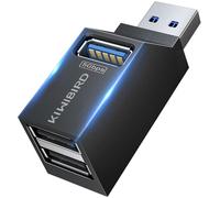 KiWiBiRD ladron USB Splitter, multiplicador duplicador USB Doble Entrada, Hub USB 3.0 Mini, Adaptador concentrador ladrón para Ordenador portátil PC Compatible con Impresora Teclado ratón Auriculares