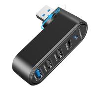 KiWiBiRD ladron USB Splitter, multiplicador duplicador USB, hub USB Mini USB3.0 USB2.0 USBC 4 Puertos compatibles con Ordenador PC PS5 Teclado ratón memoriaUSB Impresora teléfono