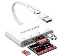KiWiBiRD Lector Compact Flash, Lector de Tarjetas SD CF USB C, leitor de cartoes Micro SD Tipo C Card Reader Compatible con iPhone 17 16 Plus Pro MAX MacBook Air Mac iMac Galaxy S25 S24 Android